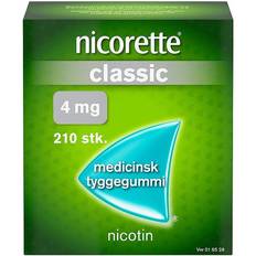 Nicorette Medicines Nicorette Classic 4mg 210pcs Chewing Gum