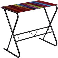 Glass Writing Desks vidaXL Rainbow Writing Desk 80x50cm