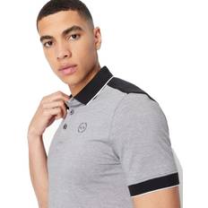 Armani Exchange AX mens Pique Polo Shirt, Black