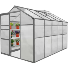 MonsterShop Greenhouse 6x10ft Aluminum Polycarbonate
