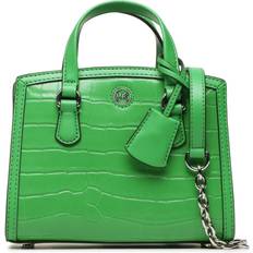 Michael Kors Messenger Bags Michael Kors MK Chantal Extra-Small Crocodile Embossed Leather Messenger Bag Palm Green