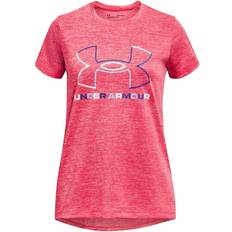 Under Armour Girls Big Logo Twist T-Shirt - Pink