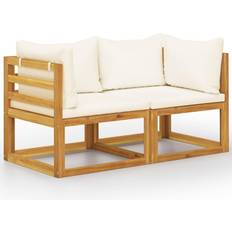 Garden & Outdoor Furniture vidaXL 2-seater with Cream Garden Bench