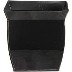 Nearly Natural 11.5" Black Fluted Metal Square Planter