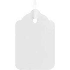 White Shipping & Packaging Supplies Clipper ValueX Strung Tag 37x24mm WT PK1000