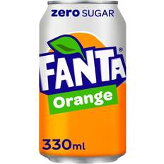 Fanta Zero Orange Soft Drink Can 330ml Ref