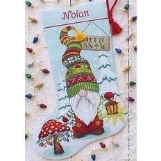 Counted cross stitch kit dimensions gnome christmas stocking 70-09000