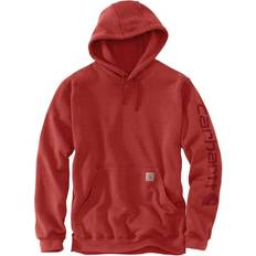 Carhartt Men's Loose Fit Midweight Logo Sleeve Graphic Hoodie - Chili Pepper Heather