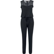 Urban Classics Damen Tech Mesh Long Jumpsuit, Schwarz Black 7