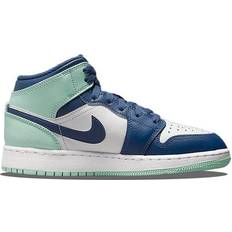 Nike Air Jordan 1 Mid GS - Mystic Navy/White/Mint Foam