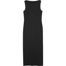 Monki Boat Neck Maxi Dress - Black