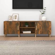 vidaXL Smoked oak Engineered Wood TV Bench