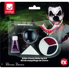 Clown Makeup Fancy Dress Smiffys Halloween scary killer clown fancy dress horror cosplay make-up kit with teeth