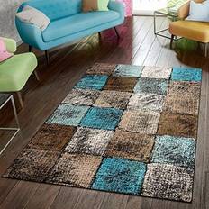 Paco Home Modern Area Rug Checkered Brown