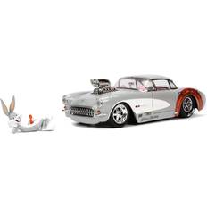 Looney Tunes Hollywood Rides 1956 Chevrolet Corvette with Bugs Bunny Figure