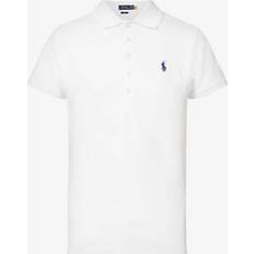 Polo Ralph Lauren Women Polo Shirts Polo Ralph Lauren Mens White Logo-embroidered Cotton-blend T-shirt