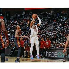 Donovan Mitchell Cleveland Cavaliers Autographed x Shooting in White Photograph