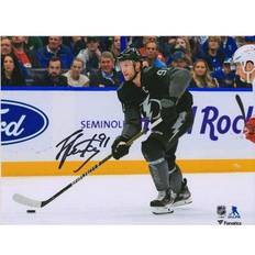 Steven Stamkos Tampa Bay Lightning Autographed x Black Jersey Skating Photograph