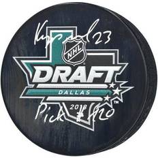 "Philipp Kurashev Chicago Blackhawks Autographed 2018 NHL Draft Logo Hockey Puck with "Pick #120" Inscription"