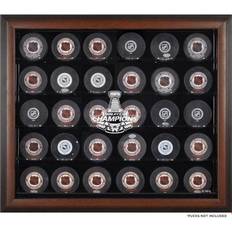 Washington Capitals 2018 Stanley Cup Champions Brown Framed 30-Puck Logo Display Case