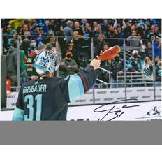 Philipp Grubauer Seattle Kraken Autographed x Salmon Spotlight Photograph Limited Edition of