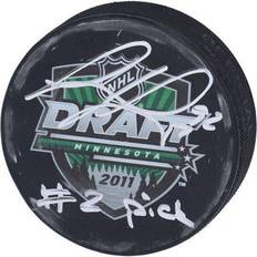 "Gabriel Landeskog Colorado Avalanche Autographed 2011 NHL Draft Logo Hockey Puck with #2 Pick" Inscription"
