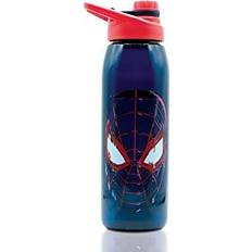 Silver Buffalo Marvel Spider-Man Morales Plastic Water Bottle Holds 28 Ounces