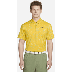 Nike Men - XL - Yellow Polo Shirts Nike Dri-FIT Tour Men's Floral Golf Polo Yellow