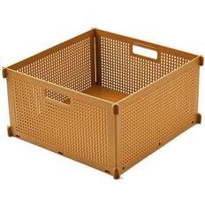 Gold Storage Baskets Kid's Room Liewood Dirch Storage Box M Golden Caramel