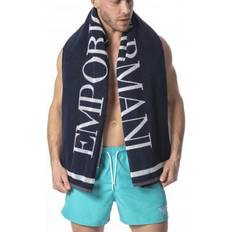 Emporio Armani Woven Bath Towel Blue