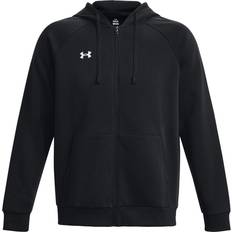 Under Armour Men's Rival Fleece Full-Zip Hoodie Black White