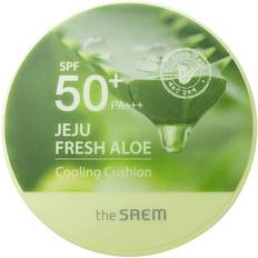 The Saem Jeju Fresh Aloe Cooling Cushion long-lasting cushion foundation SPF 50 with soothing effect shade Natural Beige 12 g