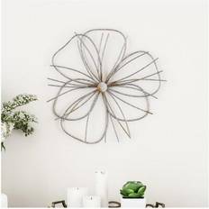 Lavish Home Metallic Wire Layer Flower Sculpture Wall Decor