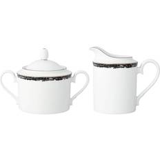 Black Cream Jugs Noritake Rill Sugar Set of 2 Cream Jug