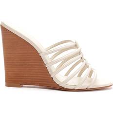 Schutz Octavia Wedge Pearl Women's Sandals White