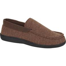46 ½ Slippers Hanes ComfortSoft FreshIQ Moccasin Slippers with Memory Foam M - Brown