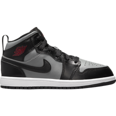 Nike Air Jordan 1 Mid Shadow PS - Black/Particle Grey/White/Gym Red