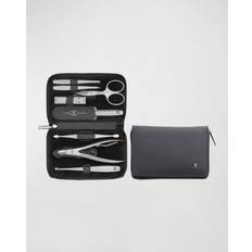 Black Nail Care Kits Zwilling Premium 9-Piece Black Leather Grooming Set