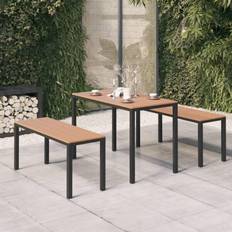 Garden & Outdoor Furniture vidaXL brown black Garden Black/Brown Patio Dining Set