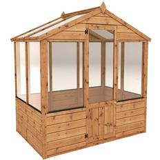 Mercia Garden Products Greenhouse with Flap Vent 4x6m Wood Glass