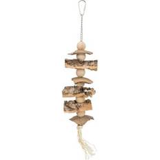 Trixie natural bird toy & wood 37cm