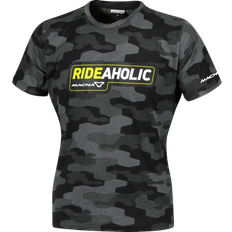 Macna T-Shirt Dazzle Rideaholic Dame, Sort/Grå/Neongul