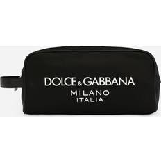 Women Toiletry Bags Dolce & Gabbana Nylon toiletry bag with rubberized logo
