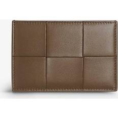 Bottega Veneta Taupe Grey Padded Intrecciato Leather Card Holder
