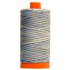 Aurifil mako cotton thread 4649 variegated blue/yellow 50wt 1422yd