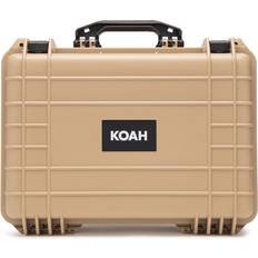 Koah Weatherproof Hard Case with Customizable 18 x 14 x 7 Inch Tan