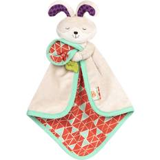 Playgro B. toys by Battat – B. Snugglies Fluffy Bunz The Bunny Security Blanket – Adorable Baby Blankie with Soft Fabric, 12.5" x 8.25" x 2.5" Beige