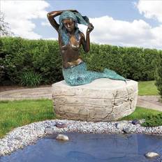 Design Toscano Mermaid Of The Isle Of Capri Piped Bronze Garden