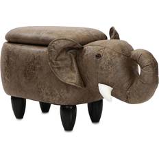 Critter Sitters 15-In. Seat Brown Elephant Animal Shape