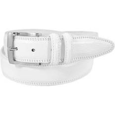 Florsheim 32MM Pebble Grain Leather Belt White Leather